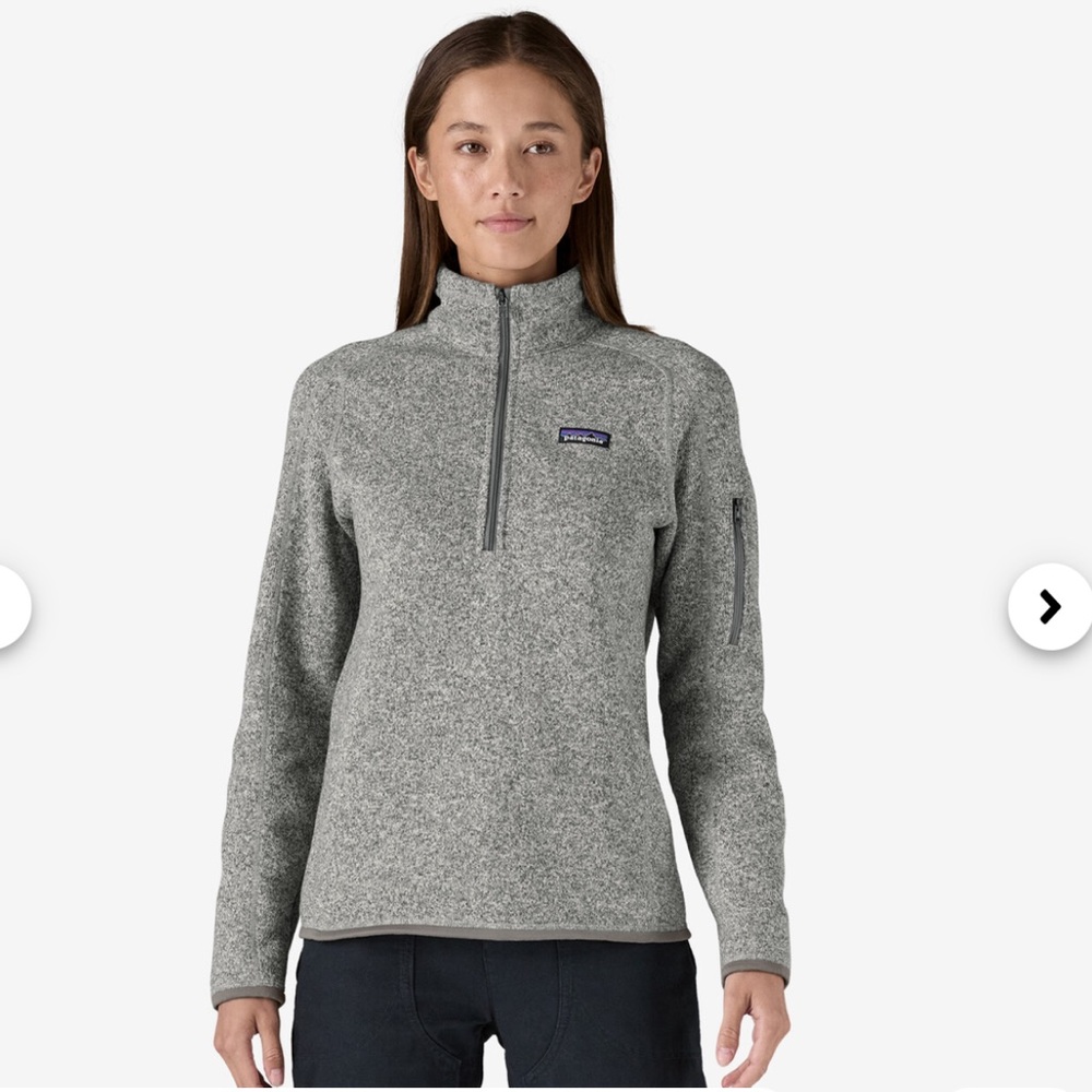 EUC Patagonia Gray Better Sweater Fleece Pullover 1/4 Zip Women’s Large L